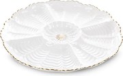 Servírovací tanier GAIA 06 krémový / zlatý