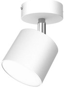 Bodové svietidlo Dixie, 1x biele kovové tienidlo, w/ch