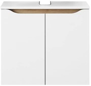 Biela nízka závesná skrinka bez umývadla 60x53 cm Set 857 – Pelipal