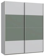 Šatníková skriňa KARO 170x210 cm sivá/zelená
