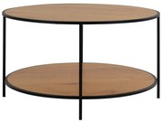 Okrúhly konferenčný stolík s doskou v dubovom dekore v prírodnej farbe ø 80 cm Vita – House Nordic
