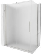 Mexen Velar, sprchový kút s posuvnými dverami 130 x 70 cm, 8mm sklo námraza, brúsená oceľ, 871-130-070-31-97