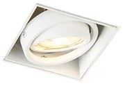 Zápustený reflektor biely GU10 naklápateľný a otočný bez rámu - Oneon