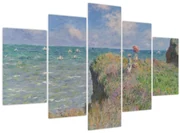 Obraz - Claude Monet, Cliff Walk at Pourville, reprodukcia (150x105 cm)