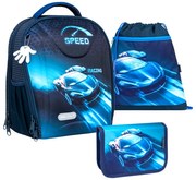 Školský set BELMIL Sturdy Racing Blue Neon