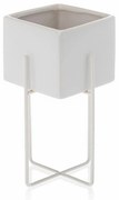 Kvetináč na stojane Mizu I 23 cm biely