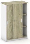 Zasúvacia skriňa MIRELLI, 800 x 400 x 1200 mm, biela/dub sonoma