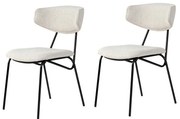 Súprava jedálenských stoličiek Nancy White and Black, 2 ks