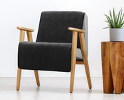 PREHOZ NA KRESLO SOFIA 70X160 CM ČIERNY