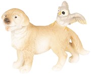 Dekorácie Pes so sovou - 9*4*6 cm