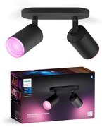 Philips - LED RGBW Stmievateľné bodové svietidlo Hue FUGATO 2xGU10/4,2W/230V čierna P6182