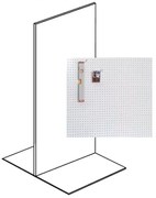 Predajný regál obojstranný, perfo steny, 1900 x 1000 x 900 mm, základný, antracit