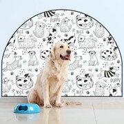PIPPER. Ochranná textilná nálepka na stenu - Oblúk - Veselé psy Veľkosť: 120x96cm, Motív: bez mena