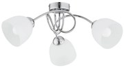 Prisadený luster SEYLA 3xE27/60W/230V lesklý chróm/biela
