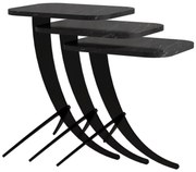 Odkladací stolík Pion Black Marble, 3 ks