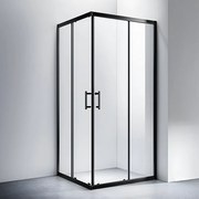 Motril čierny Sprchový kút 100x100, 190cm, 6mm, NANO