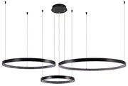 LED Luster na lanku 3xLED/19W/230V 4000K čierna