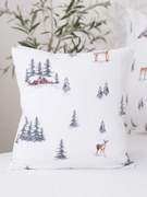 Flanelová obliečka na vankúš 40 x 40 cm - Zimný les