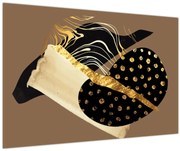 Obraz - Abstrakcia golden brown N⁰1 (90x60 cm)