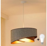 Brilagi - LED Luster na lanku LYRA 1xE27/15W/230V šedá/krémová/zlatá