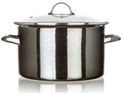 Banquet Hrniec smaltovaný METALLIC Black 26 cm, 6 l, s pokrievkou, 26 cm