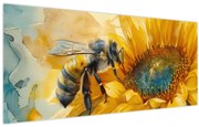 Obraz - Včielka, akvarel (120x50 cm)