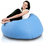 INTERMEDIC SK - Sedací vak Relax 110x70 cm | kreslo na oddych z ekokože alebo polyesteru, 300 l Farba: E10 - Modrá svetlá (Ekokoža)