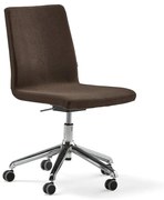 Konferenčná stolička PERRY, s aktívnym sedadlom, hnedé čalúnenie