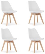 Set 4 stoličiek MARK biele