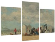 Obraz - Eugène Boudin, Beach Scene , reprodukcia (90x60 cm)