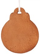 Hnedá vianočná závesná dekorácia perníková guľa - 8*2*10 cm