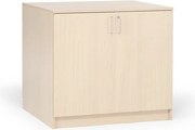 Drevená úložná skriňa THEO, 900x1000x600 mm, uzamykateľná, breza