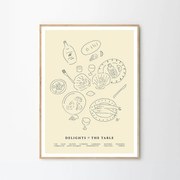 The Poster Club Plagát Delights at the Table by Isabelle Vandeplassche 50x70
