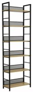 Regál Raw R6 187 cm čierny mat/dub prírodný