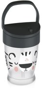 LOVI hrnček so slamkou JUNIOR 250 ml Black