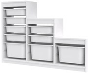 Organizér na hračky Dremonka 9 (biela). Akcia -20%. Vlastná spoľahlivá doprava až k Vám domov. 1124321