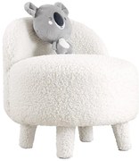 Detské kreslo PIXI, priemer 46 cm, biele