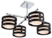 Redo 01-627 - Luster na tyči KIM 4xE14/28W/230V lesklý chróm/čierna