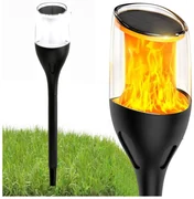 BERGE LED vonkajšia solárna lampa pochodeň - 65cm