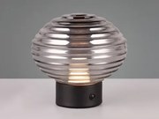 LED stolná lampa nabíjacia Earl 14 cm, dymové sklo%