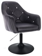 LuxuryForm DESIGN Kreslo ROMA na čiernom tanieri - čierne