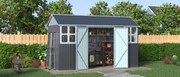Záhradný domček BestBerg ZCH-6AB / 6,3 m² / 366 x 172 x 222 cm / sivá/biela