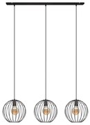 Luster na lanku MERCURE 3xE27/15W/230V čierna