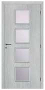 Solodoor Interiérové dvere Etta 4, 60 L, 650 × 1 985 mm, fólia, ľavé, Earl Grey, presklené