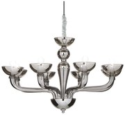 Ideal Lux - Luster na reťazi CASANOVA 8xE14/40W/230V pr. 88 cm šedá