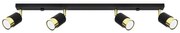 Sollux SL.1072 - Bodové svietidlo NERO 4xGU10/40W/230V čierna/zlatá