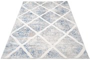 Koberec VALLEY G873E svetlosivý / tmavomodrý