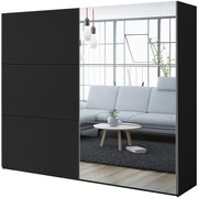 Skriňa Vigo 250 čierna / zrkadlo