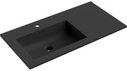 Mexen Otis, umývadlo na zapustenie 91 x 46,5 cm, ľavé, čierna matná, 25189071L