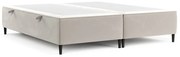 Krémovobiela čalúnená dvojlôžková posteľ s úložným priestorom 160x200 cm Tate – Maison de Rêve